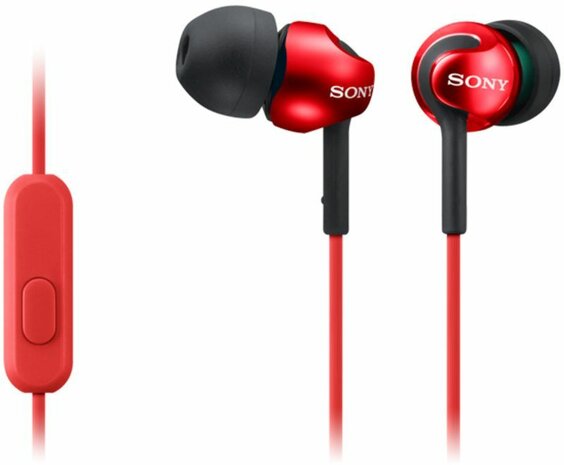 MDR EX110AP Headphones (micro, in-ear, rood)