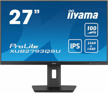 ProLite XU2793QSU-B6 LED 27&quot;, 2560 x 1440 WQHD 100 Hz, IPS, 1300:1, 1 ms, HDMI, DisplayPort, speakers, mat zwart