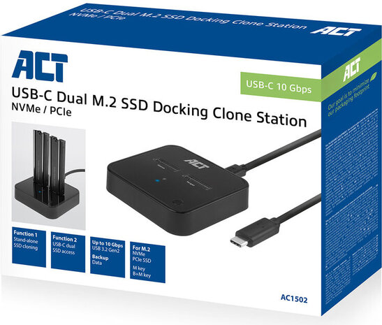 AC1502 Dual M.2 NVME Docking Station (USB-C)