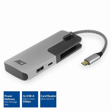 AC7052 USB-Hub (3 x SuperSpeed USB 3.0 + 1 x USB-C)