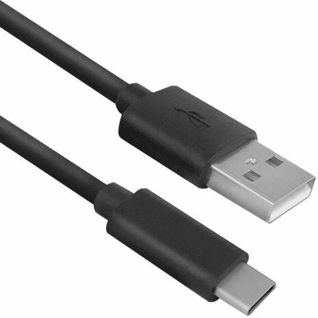 USB-C M naar USB 2.0 M (5 Volt, 3 A, 1 m, zwart)