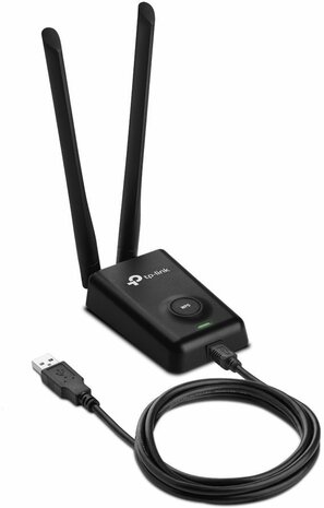 TL-WN8200ND 300 Mbps High Power Wireless USB Adapter (tot 500 mw, 2 x 5 dBi afneembare RP-SMA antennes)