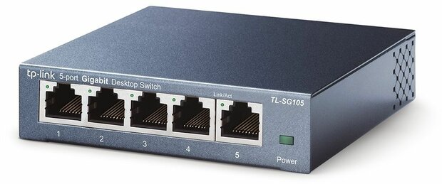 TL-SG105 Metal Gigabit Switch (5 poorten, 10/100/1000 Mbps)