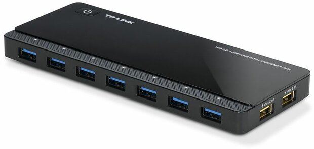 UH720 7-poorts USB 3.0 Hub (2 power charge poorten, incl. stroomadapter)