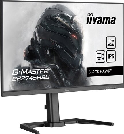 G-MASTER Black Hawk GB2745HSU-B1 LED 27&quot;, 1920 x 1080 Full HD, 100 Hz, IPS, 1000:1, 1 ms, HDMI, DisplayPort, speakers, mat zwart