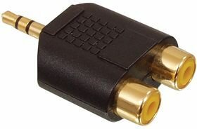 Audio Adapter plug (3,5 mm M naar 2 x RCA F, stereo, vergulde contacten)