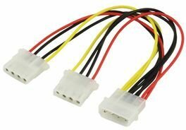 Powersplitter Molex : 5,25&quot; M naar 2 x 5,25&quot; F