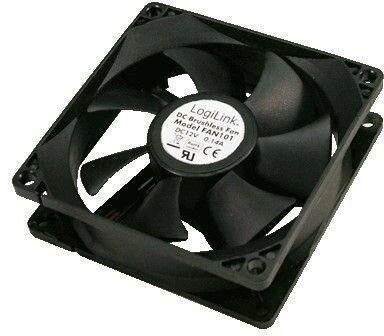 Fan 80 x 80 x 25 mm (zwart, 4-pin)