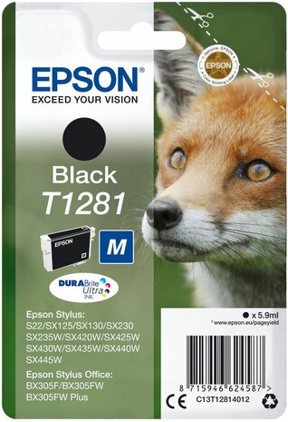 T1281 inkjetcartridge zwart (170 afdrukken, 5,9 ml)