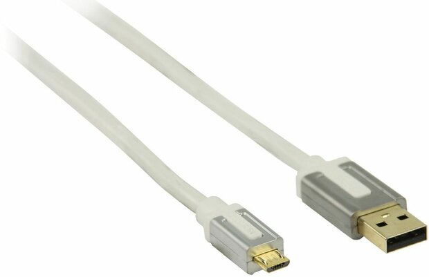 High Performance Micro USB-kabel : A M naar micro B M (2 meter, wit)