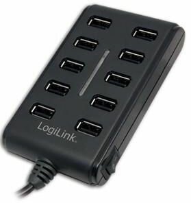 USB 2.0 10-Port Hub (met aan/uit schakelaar)