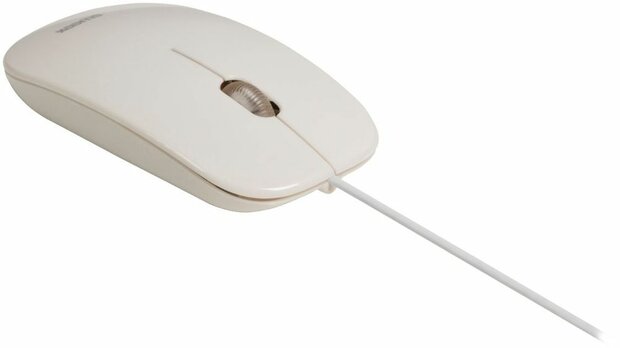 Ultra Slim Optical Mouse (wit, USB)