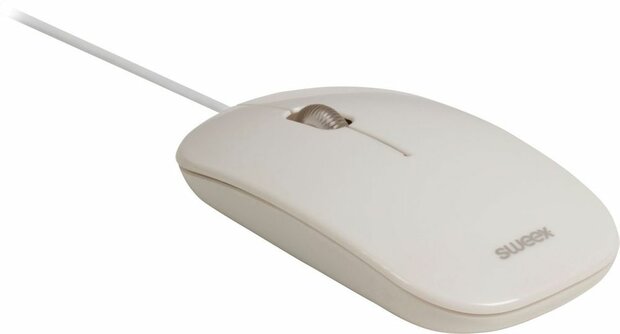 Ultra Slim Optical Mouse (wit, USB)