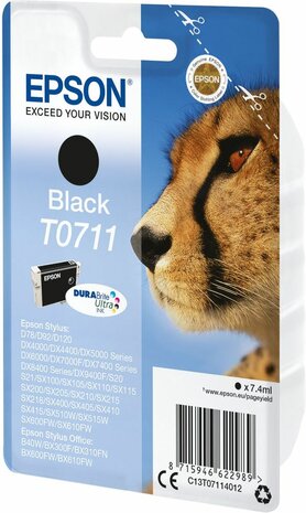 T0711 inkjetcartridge zwart (240 afdrukken)