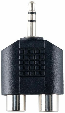 Audio adapter : 3,5 mm M naar 2 x RCA F