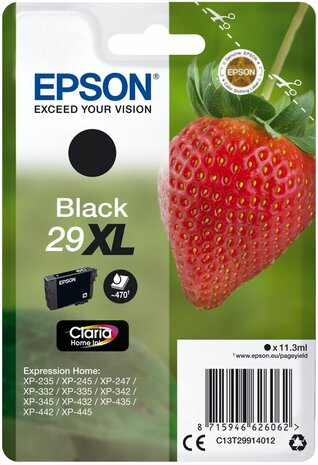 T2991 inkjetcartridge 29XL zwart (11,3 ml, XL size)