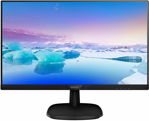 V-line 273V7QDAB LED 27&quot;, 1920 x 1080 Full HD IPS, 1.000:1, 5 ms, HDMI, DVI-D, VGA, speakers, zwart