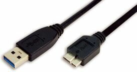 USB 3.0 Kabel : A M naar micro B M (1 meter, zwart)