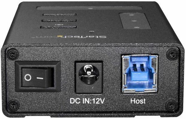 4 Poort USB-Hub (metaal, USB-A naar 3 x USB-A + 1 x USB-C, USB 3.0)