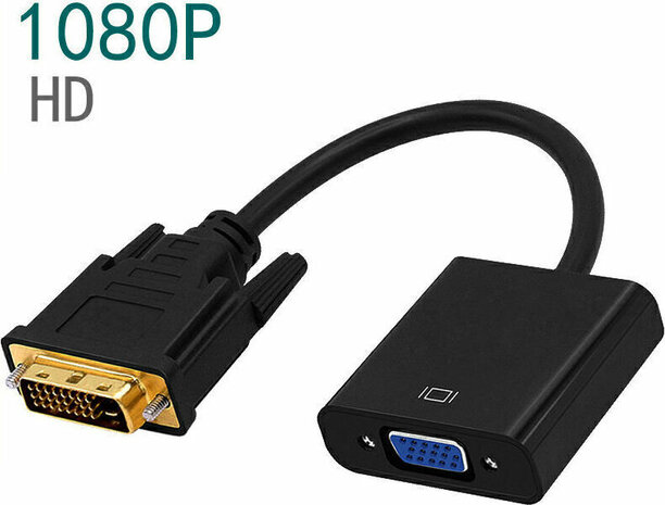 DVI-D M (24+1) naar VGA F adapter