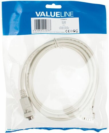 VGA-kabel M/M (2 meter, grijs)