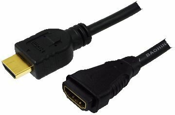 HDMI verlengkabel M/F (1 meter, zwart)