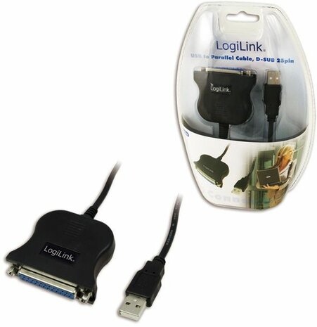 Adapter USB naar parallel (25-pin, D-SUB, 1,50 m)