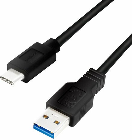 USB 3.2 M naar USB-C M (1 m, zwart)