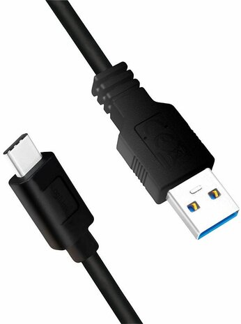 USB 3.2 M naar USB-C M (1 m, zwart)