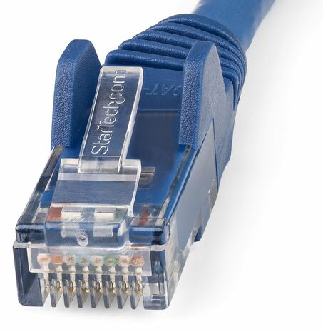 N6LPATCH50CMBL LSZH Cat6 Ethernet kabel (10 Gigabit Snagless, RJ45, 100 Watt PoE, blauw, 50 cm)