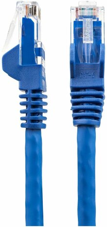 N6LPATCH50CMBL LSZH Cat6 Ethernet kabel (10 Gigabit Snagless, RJ45, 100 Watt PoE, blauw, 50 cm)