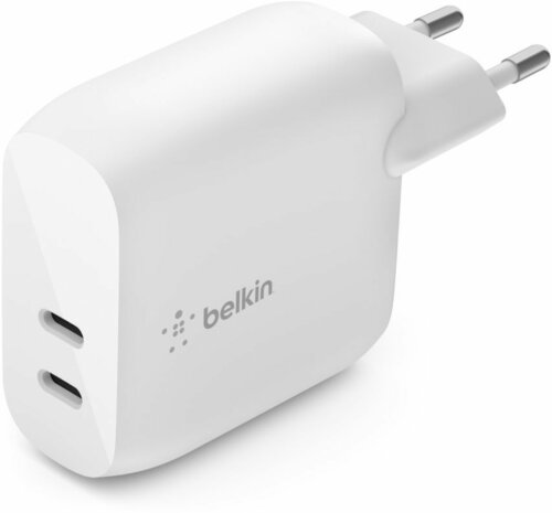 Boost Charge Dual Wall Charger (40 Watt, Fast Charge, PD 3.0, 2 output connectors 2 x USB-C)