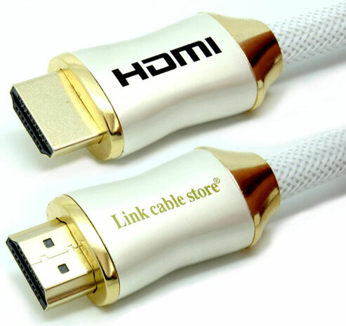 Triple Shielded High Speed HDMI-kabel (UHD 4K, HDMI 2.0, 2 m, wit)