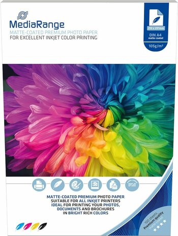 Matte-Coated Premium Photo Paper (A4, 105 g/m&sup2;, 100 vellen)