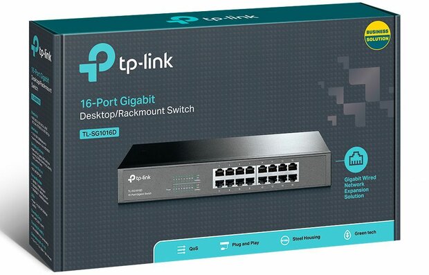 TL-SG1016D 16-poort Gigabit Switch (19&quot; rack mountable 1U)