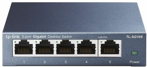 TL-SG105 Metal Gigabit Switch (5 poorten, 10/100/1000 Mbps)