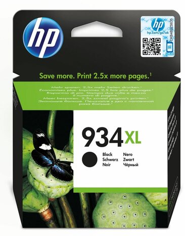 C2P23AE inkjetcartridge nr. 934XL zwart (1000 afdrukken)