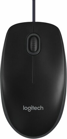 B100 Optical Mouse (3 knoppen, USB, zwart)