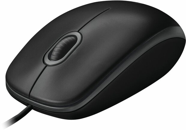 B100 Optical Mouse (3 knoppen, USB, zwart)