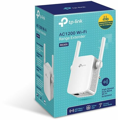 RE305 AC1200 Wi-Fi Range Extender (802.11a/b/g/n/ac, dual band)