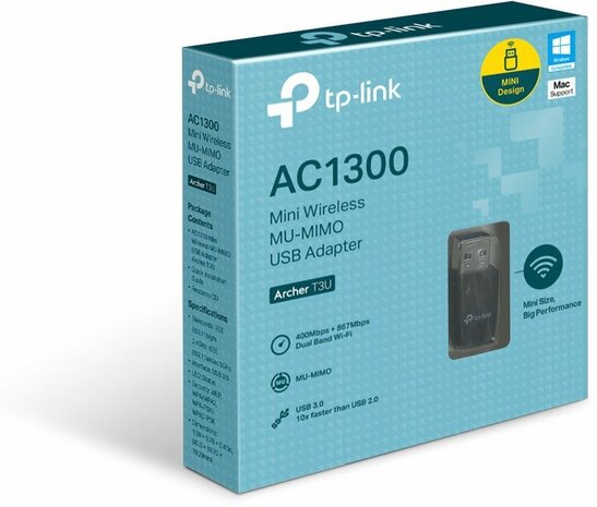 Archer T3U Network adapter (USB 3.0, 802.11b, 802.11a, 802.11g, 802.11n, 802.11ac)