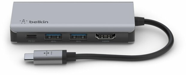 Connect 4-in1 Multiport Adapter/Docking station (USB-C, HDMI, 100 Watt pass-through power)