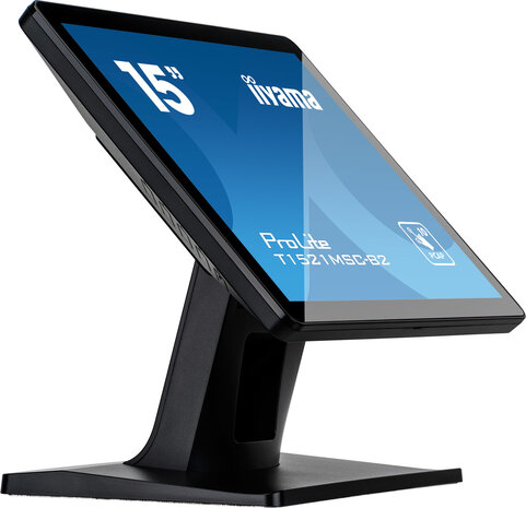 ProLite T1521MSC-B2 LED 15&quot;, touchscreen, 1024 x 768, TN, 800:1, 8 ms, HDMI, VGA, speakers, mat zwart