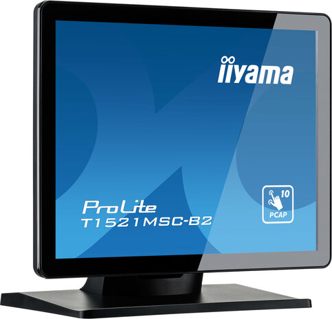 ProLite T1521MSC-B2 LED 15&quot;, touchscreen, 1024 x 768, TN, 800:1, 8 ms, HDMI, VGA, speakers, mat zwart