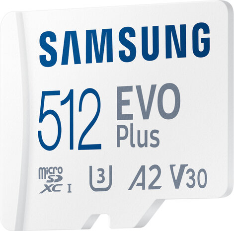 EVO Plus MB-MC512S Flash memory card 512 GB (A2, Video Class V30, UHS-I U3, Class 10, microSDXC UHS-I, wit)