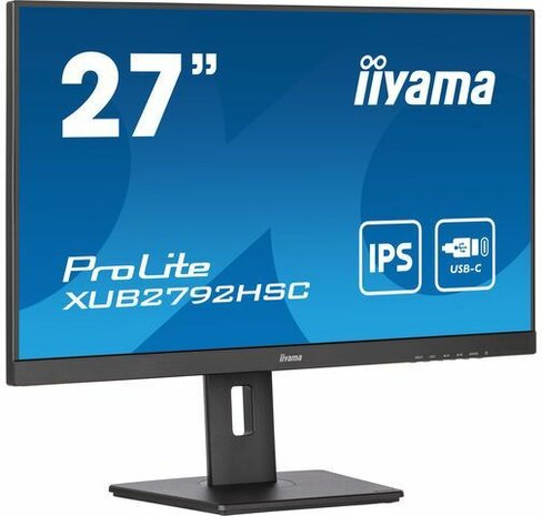 ProLite XUB2792HSC-B5 LED 27&quot;, 1920 x 1080 Full HD, IPS, 4 ms, HDMI, DisplayPort, USB-C, speakers, mat zwart