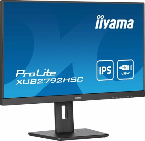 ProLite XUB2792HSC-B5 LED 27&quot;, 1920 x 1080 Full HD, IPS, 4 ms, HDMI, DisplayPort, USB-C, speakers, mat zwart