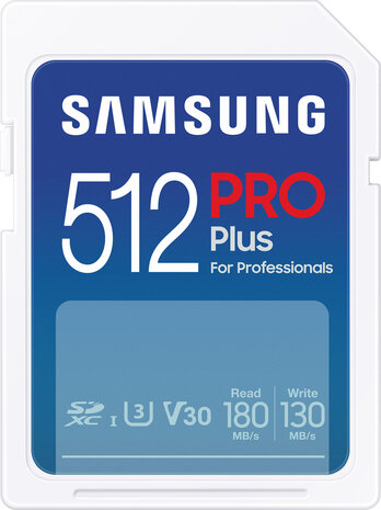 MB-SD512S/EU PRO Plus Flash memory card 512 GB (Video Class V30, UHS-I U3, SDXC UHS-I, wit)