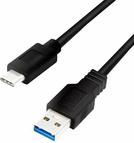 USB 3.2 M naar USB-C M (2 m, zwart)