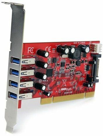 PCI SuperSpeed USB 3.0 Adapter (met SATA/SP4 voeding)